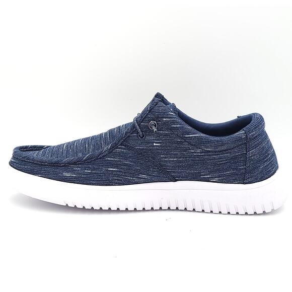Weatherproof Men Moc Toe Lace Up Sneakers Ollie Size US 10M Navy Blue Striped main image 6
